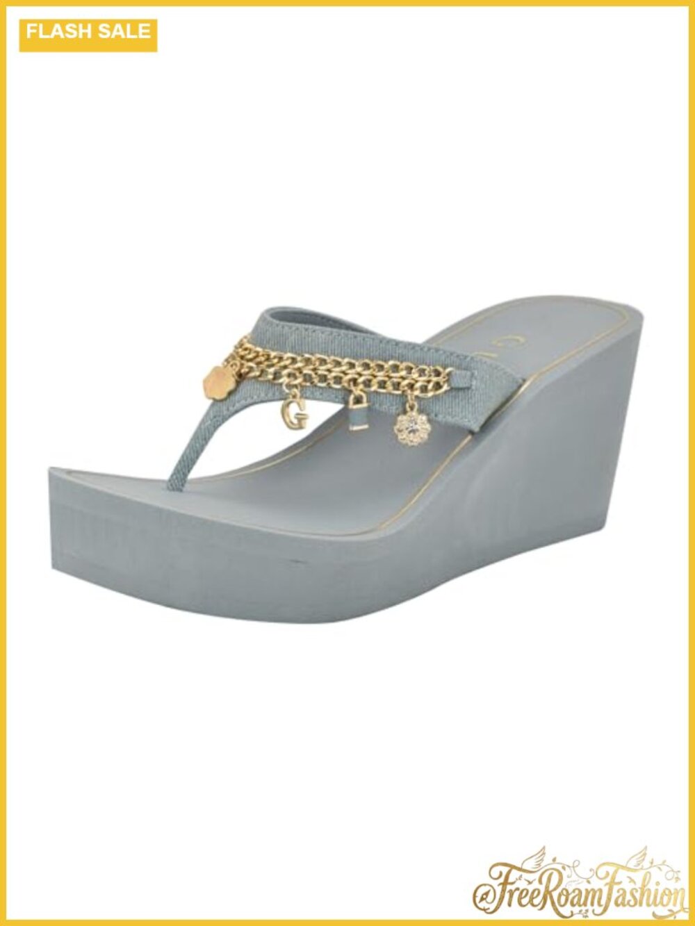Sutton EVA Platform Wedge Thong Sandals Slip-On Textile Upper 2.95 inch